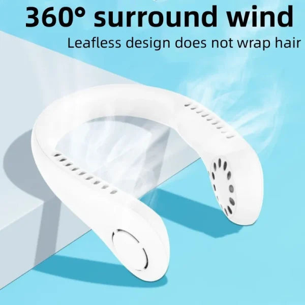 Mini Neck Portable No Bladeless Hanging Neck Rechargeable Air Cooler Mini Summer Sport Fan