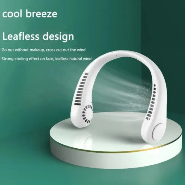 Mini Neck Portable No Bladeless Hanging Neck Rechargeable Air Cooler Mini Summer Sport Fan